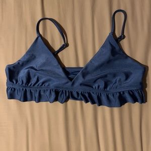 Blue chelsea and violet bikini top size large